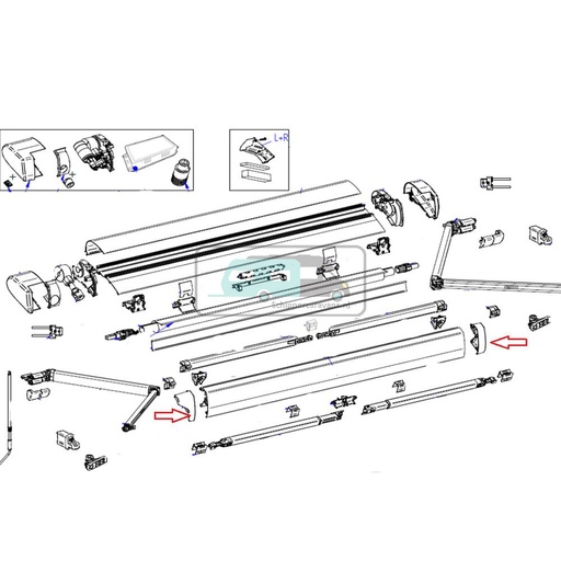 [OCS_2612452] Thule 6300 Leadrail Eindkappenset wit