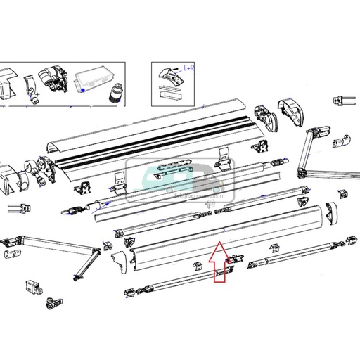 [OCS_2612458] Thule 6300 Lead Rail 3.25 Wit