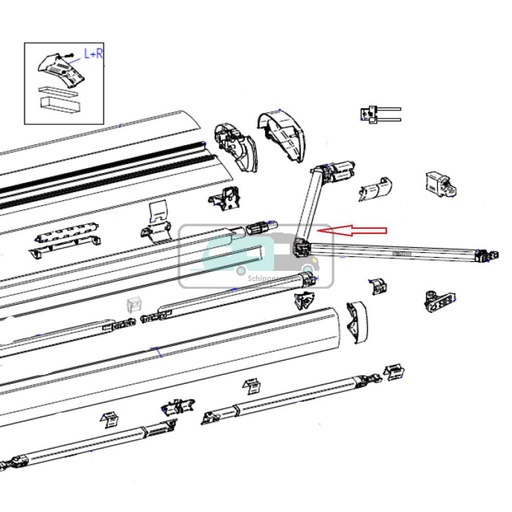 [OCS_2612459] Thule RH Spring Arm 6300 2.60mtr