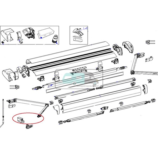 [OCS_2612478] Thule 6300 Stop Knikarm LH+RH