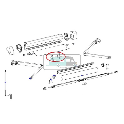 [OCS_2612481] Thule 5102 Positioner Spring Arm VW 2stuks