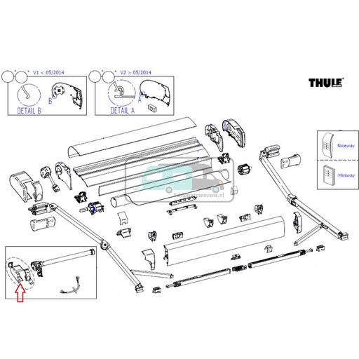 [OCS_2612491] Thule 9200 Main Housing 230V LH Eindkap Wit