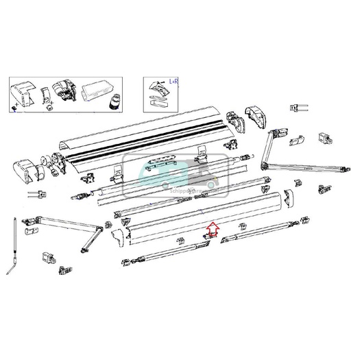 [OCS_2612493] Thule 9200 Main Housing 230V LH Eindkap Geanodiseerd