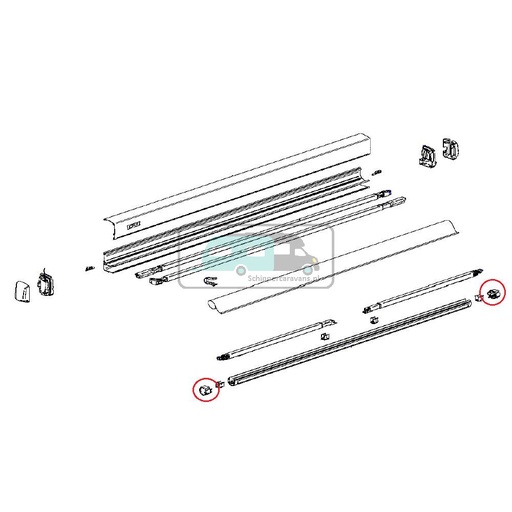 [OCS_2612554] Thule Endcap Roller Tube L+R 3200