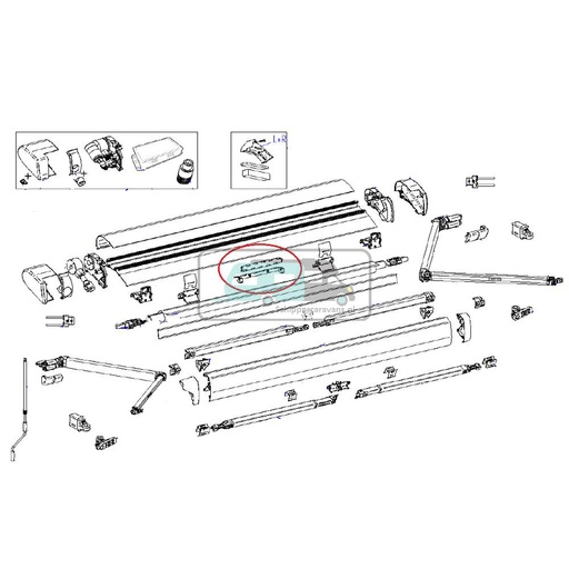 [OCS_2612612] Thule 6300 Center Support Roller Tube 