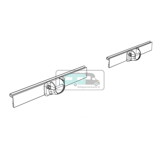 [OCS_2617143B] Thule Mounting Rail voor Caravan Rail 2x16cm
