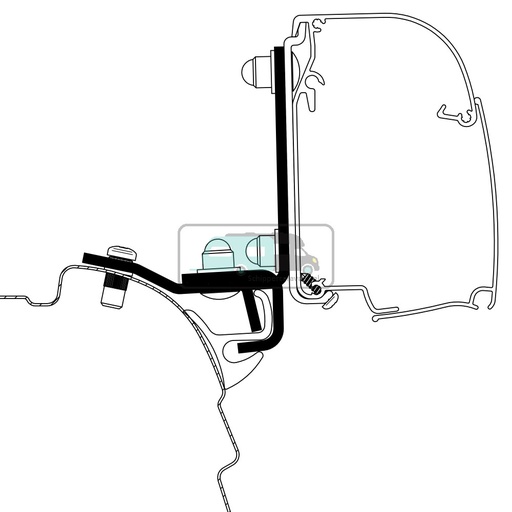 [OCS_2617188] Thule VW T5/T6 Minivan Brandrup Top-Rail G2 Adapter 4200