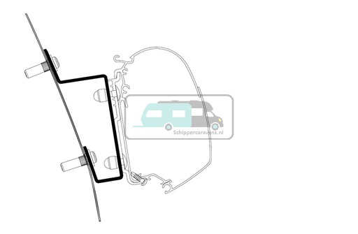 [OCS_2617210] Thule Ford Transit H3 Adapter >2014 (LHD)