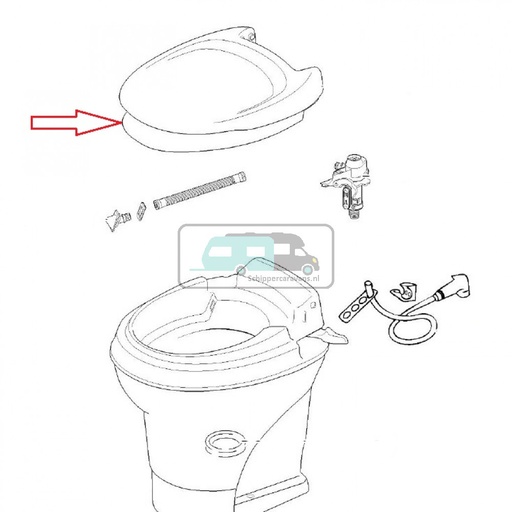 [OCS_3170362] Thetford Aqua Magic V Bril en Deksel wit