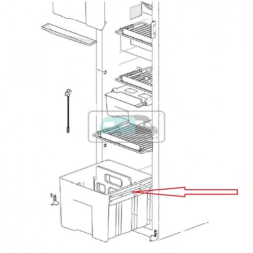 [OCS_691122] Thetford N3142/N4142 Koelkast Groentebak Geleider 2st.