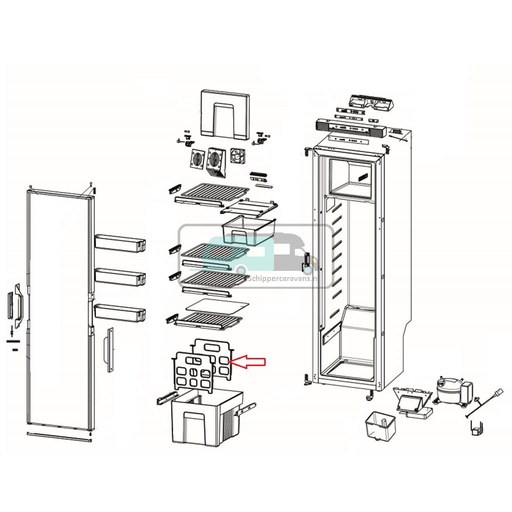 [OCS_691878] Thetford Groentenbak Verdeler T2152