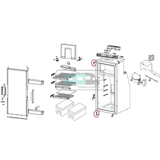 [OCS_692751] Thetford Scharnierset Links T2090