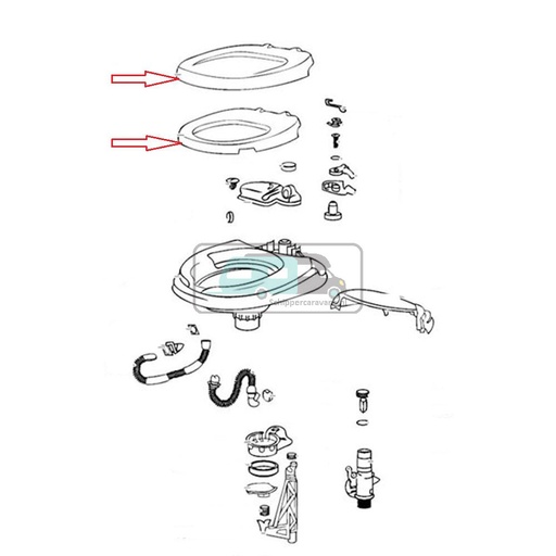 [OCS_700358] Thetford Aqua Magic IV Bril en Deksel wit