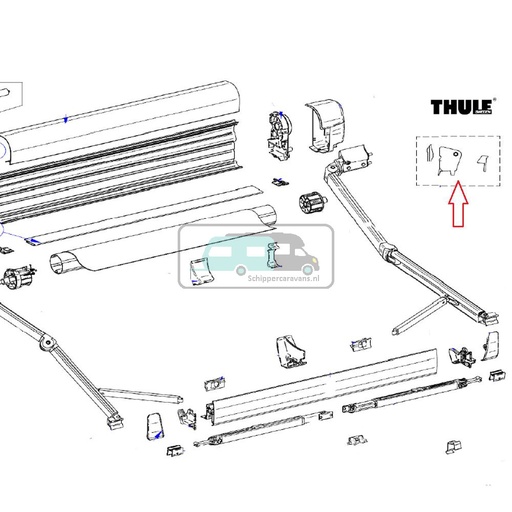 [OCS_700376] Thule Connection Pieces Tension Rafter 8000