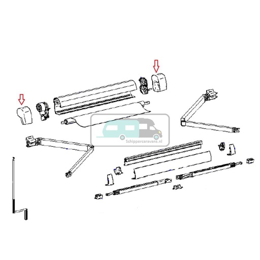 [OCS_701096] Thule VW Carlifornia Luifel Eindkappenset