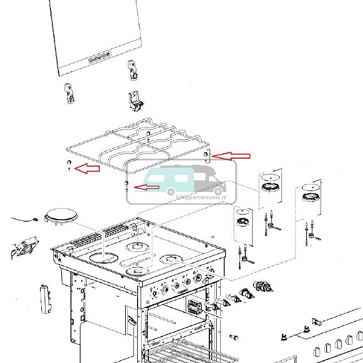 [OCS_701235] Thetford Fornuis Pannendrager houder Aspire 1