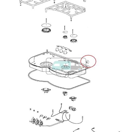 [OCS_701241] Thetford Hob 335 Dopje en Afdekdopje Pannenrooster