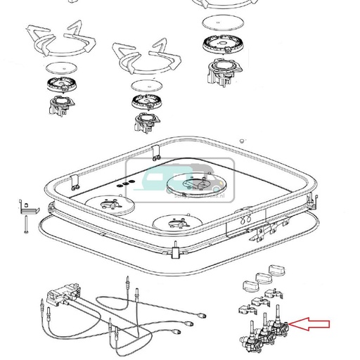[OCS_701333] Thetford Hob 330 Triangel Gaskraanregelaar