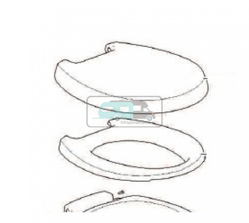 [OCS_90713127] Bril & deksel Wit