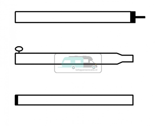 [OCS_92290360] Campking tentstok 22/19 mm 180-250 cm Premium