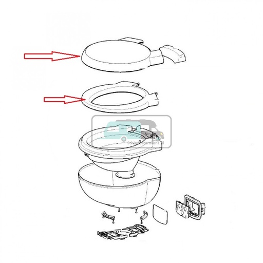 [OCS_9341262] Thetford SC250/260 Seat & Cover CB Ceramic