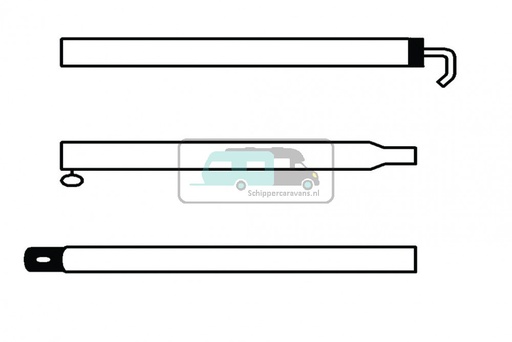 [OCS_96947060] Campking Luifelnokstok 22/19mm 180-250cm Premium