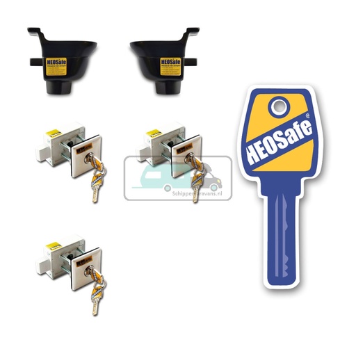 [OCS_A0033289] HEOSafe Sloten Set Ford Transit Zwart >2014 5st.