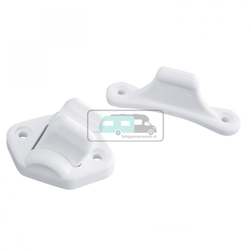 [OCS_0404008B] Deurvanger 2-delig Beweegbaar Wit 3mm