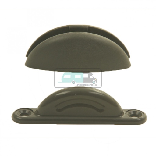 [OCS_0404035B] Deurvanger Plopp 2-delig Donkergrijs