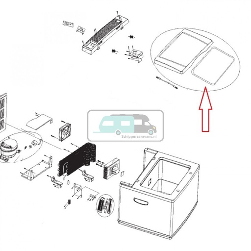 [OCS_1133401] Dometic CK40D Afdichter Deksel
