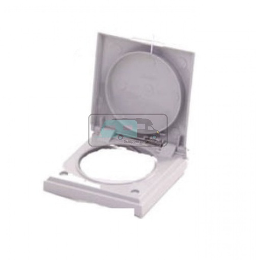 [OCS_1144018B] Berker Afdekraam Flow/Pure 1-Vaks met Klep Grijs Hoogglans