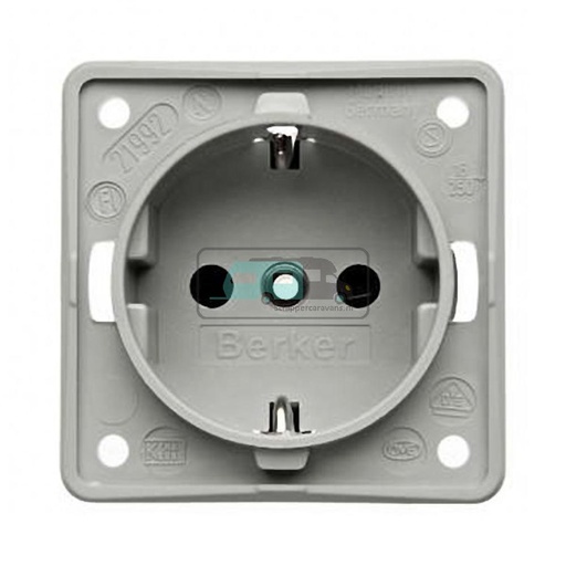 [OCS_A0032330L] Berker Contactdoos 230V Inbouw Grijs Mat