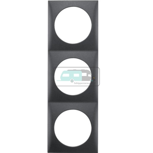 [OCS_1144110B] Berker Afdekraam Flow 3-Vaks Antraciet Mat