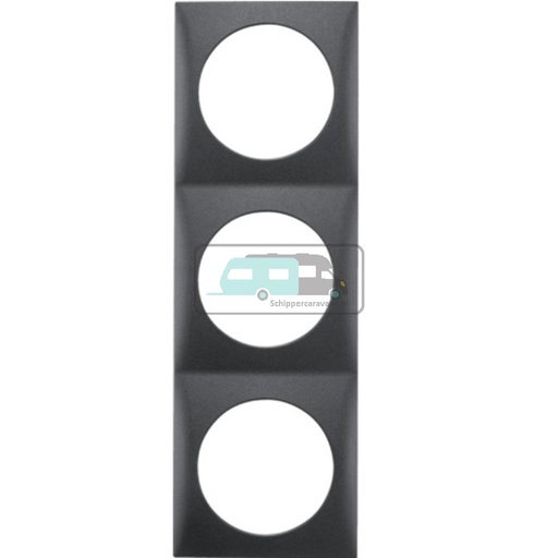 [OCS_A0032272L] Berker Afdekraam Flow 3-Vaks Antraciet Mat