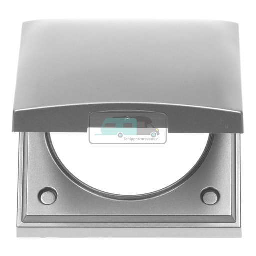 [OCS_1144118B] Berker Afdekraam Flow/Pure 1-Vaks met Klep RVS Mat Gelakt