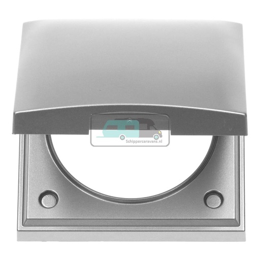 [OCS_A0032290L] Berker Afdekraam Flow/Pure 1-Vaks met Klep RVS Mat Gelakt